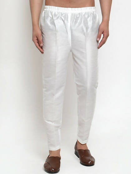 Jompers Men White Solid Pyjamas - Distacart