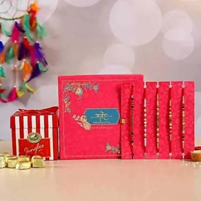 Designer Rakhis and Choco Swiss Jingles Box