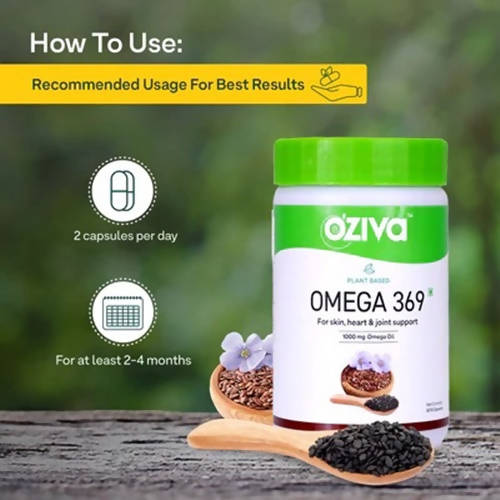 OZiva Plant Based Omega 369 Capsules