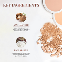 Thumbnail for Just Herbs Oil Control Radiance Boost Compact Powder - 02 Ivory - Distacart