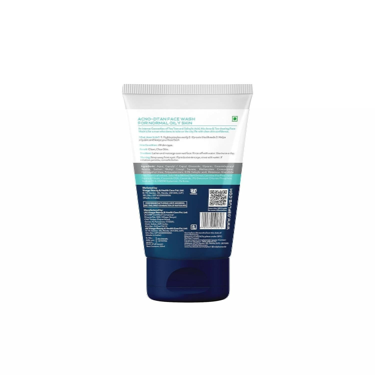 Professional O3+ Alpha Men Acno D-TAN Face Wash with Hyaluronic & Mint - Distacart