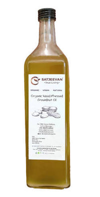 Thumbnail for Satjeevan Organic Wood-Pressed Groundnut Oil - Distacart