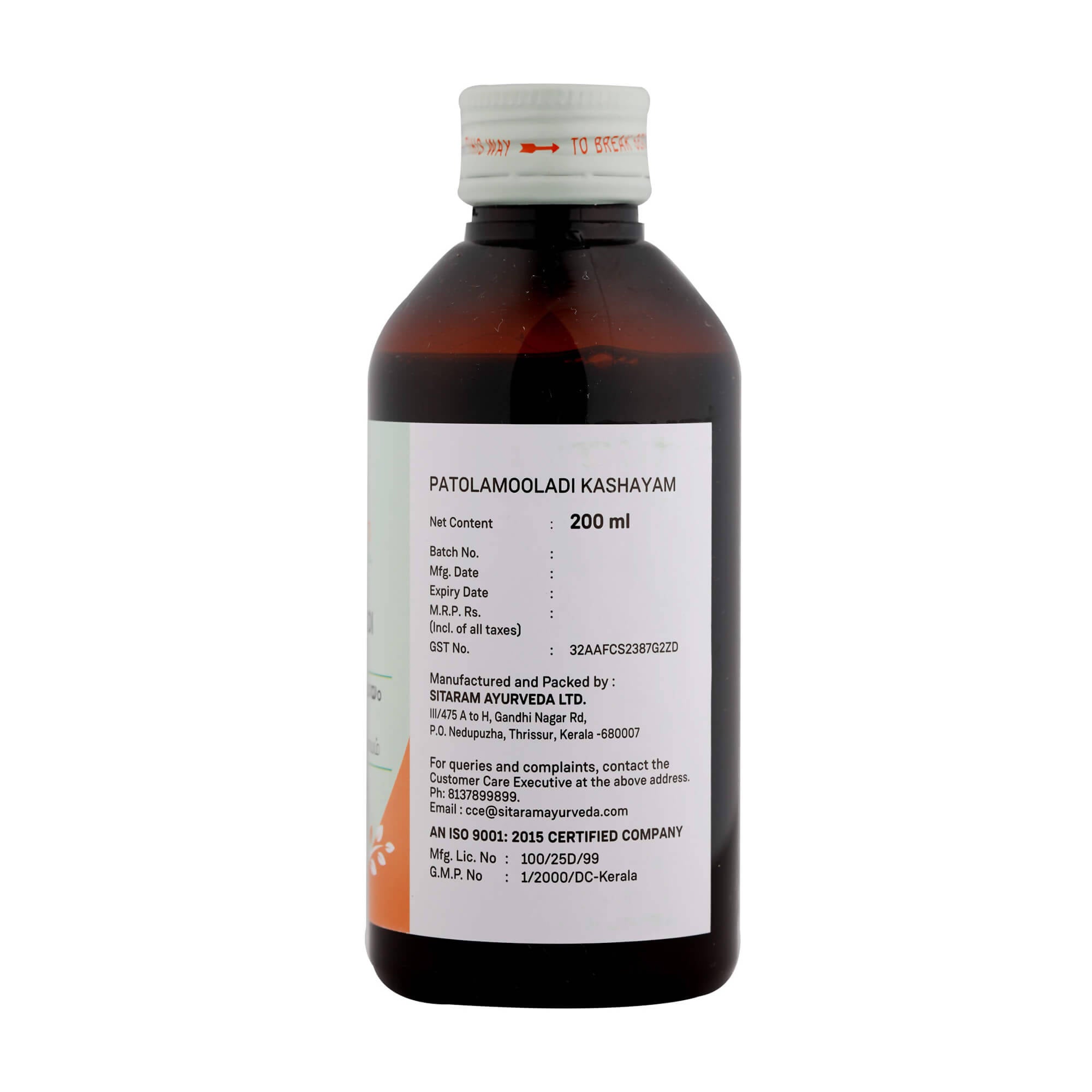 Sitaram Ayurveda Patolamooladi Kashayam