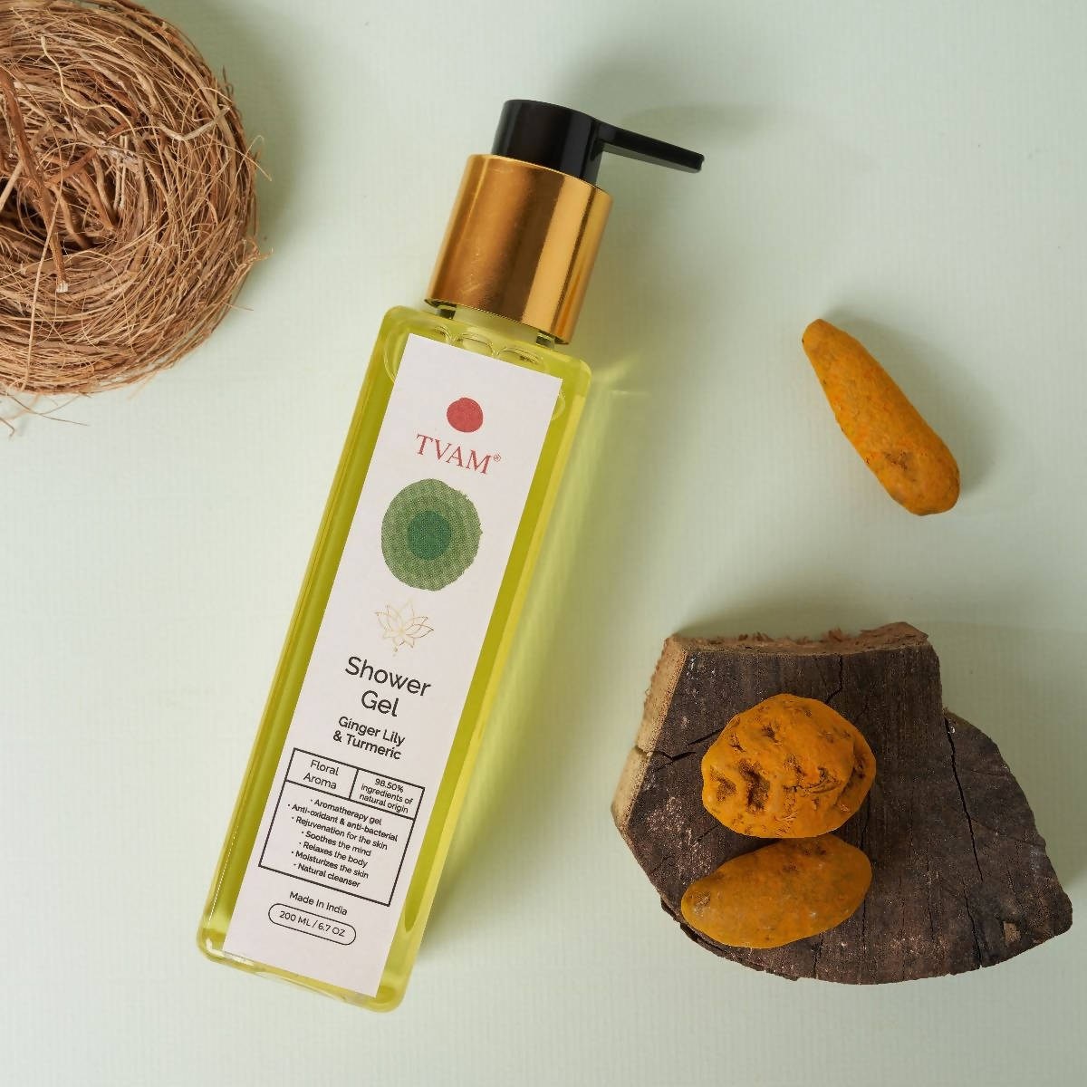Tvam Tvam Ginger Lily & Turmeric Shower Gel - Distacart