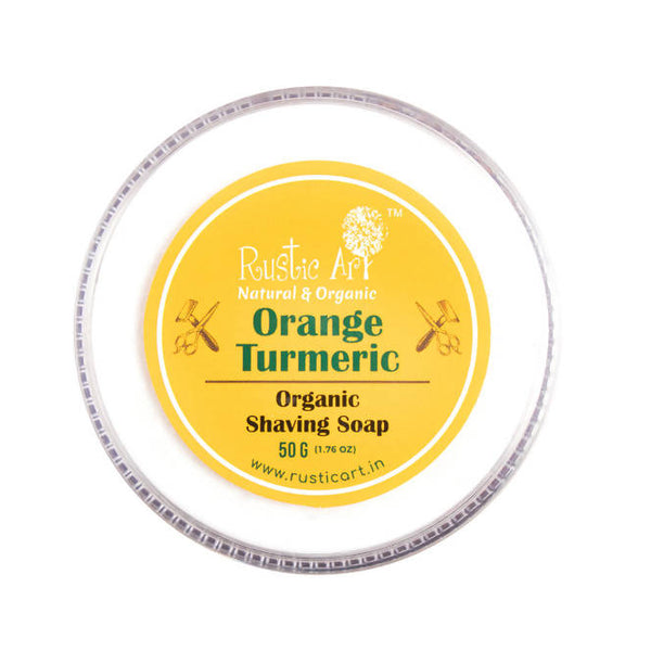 Rustic Art Orange Turmeric Organic Shaving Soap - Distacart