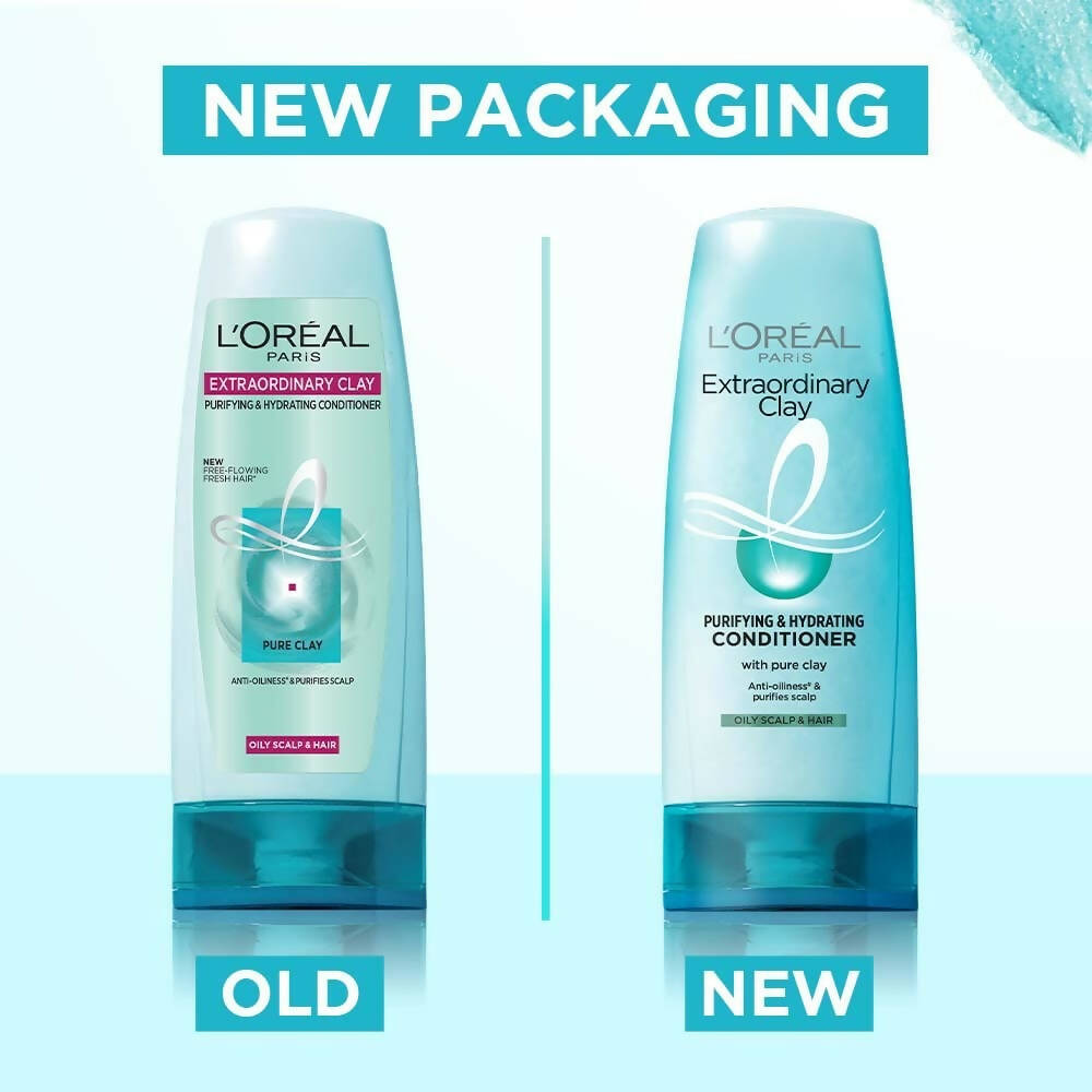 L'Oreal Paris Extraordinary Clay Purifying & Hydrating Conditioner - Distacart