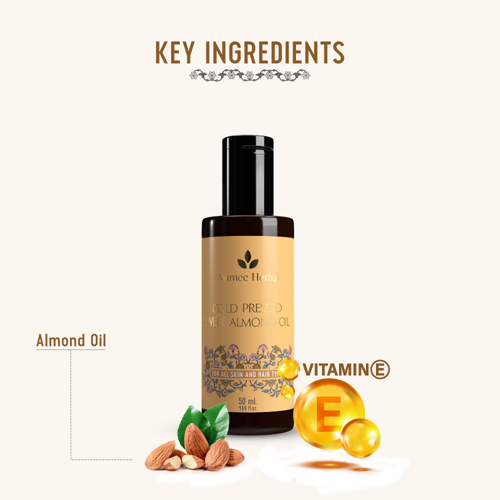 Avimee Herbal Cold Pressed Sweet Almond Oil - Distacart