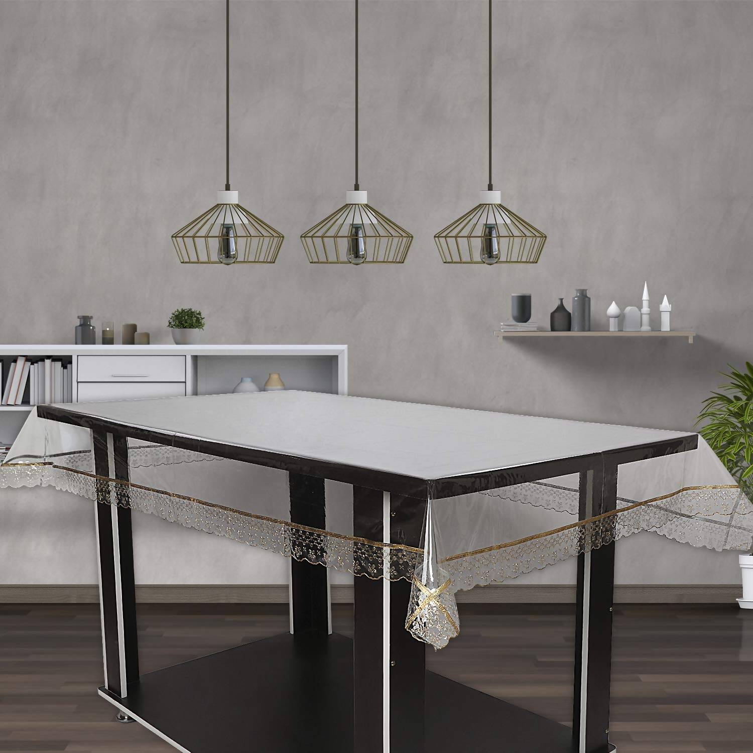 OrientalWeavers Decojewels Waterproof Reversible 6 Seater Dining Table Cover - Distacart