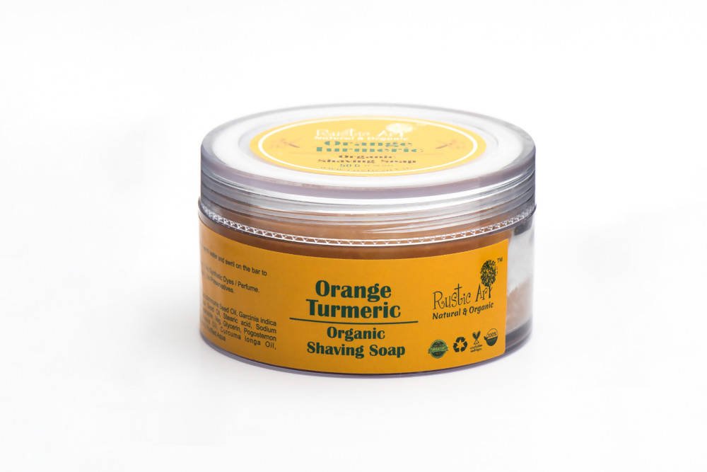 Rustic Art Orange Turmeric Organic Shaving Soap - Distacart
