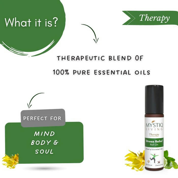 Mystiq Living Therapy Stress Relief Roll On - Distacart