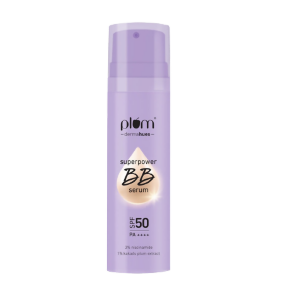Plum Superpower BB Serum with SPF 50 PA ++++ 03 Caramel - Distacart