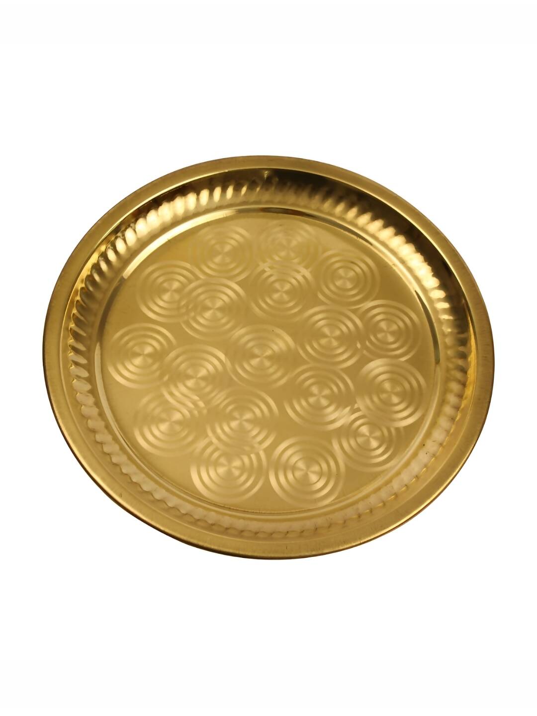 Spillbox Gold-Toned Brass Ring Thali Pooja Essential - Distacart