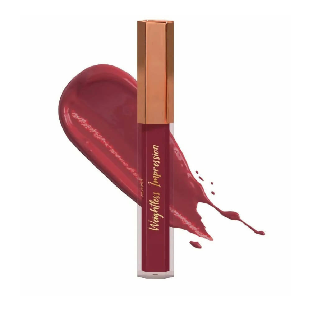 FLiCKA Weightless Impression 06 June - Brown Matte Finish Liquid Lipstick - Distacart