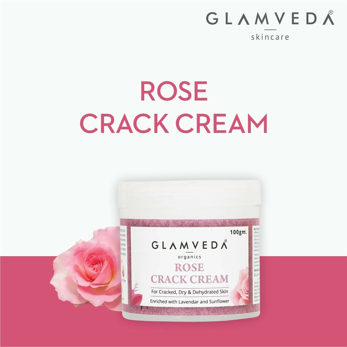 Glamveda Rose Hand & Foot Crack Cream - Distacart