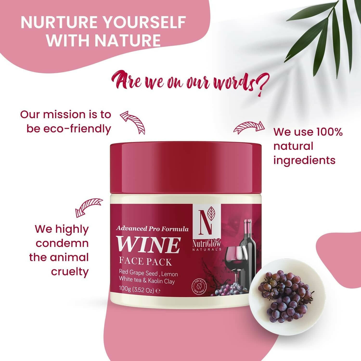 NutriGlow NATURAL'S Advanced Pro Formula Wine Face Pack - Distacart