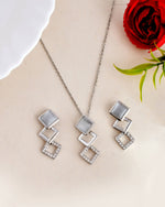 Thumbnail for VOJ Stainless Steel Silver Silver Jewellery Set (Pack of 2) - Distacart