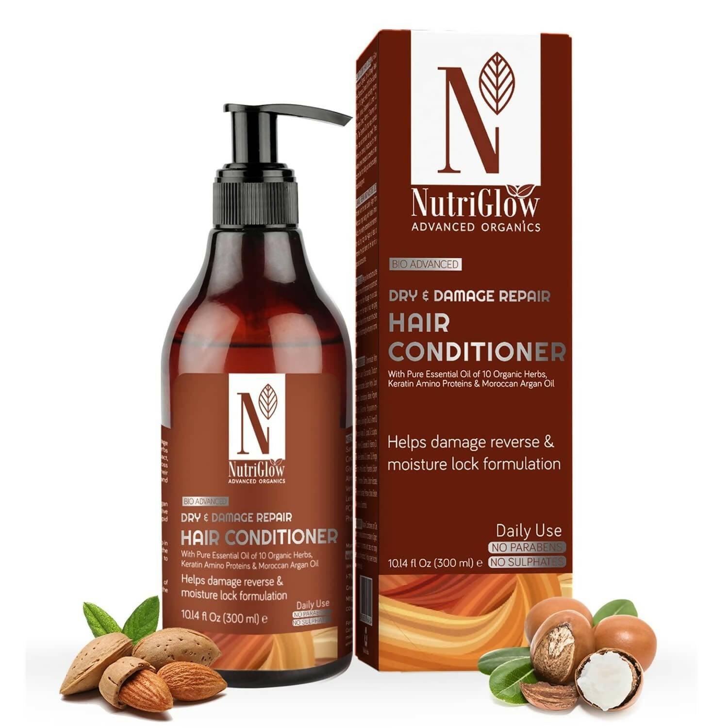 NutriGlow Advanced Organics Bio Advanced Daily Use Dry and Damage Repair Hair Conditioner - Distacart