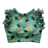 Vamika Pista Green Georgette Frill Blouse - Distacart
