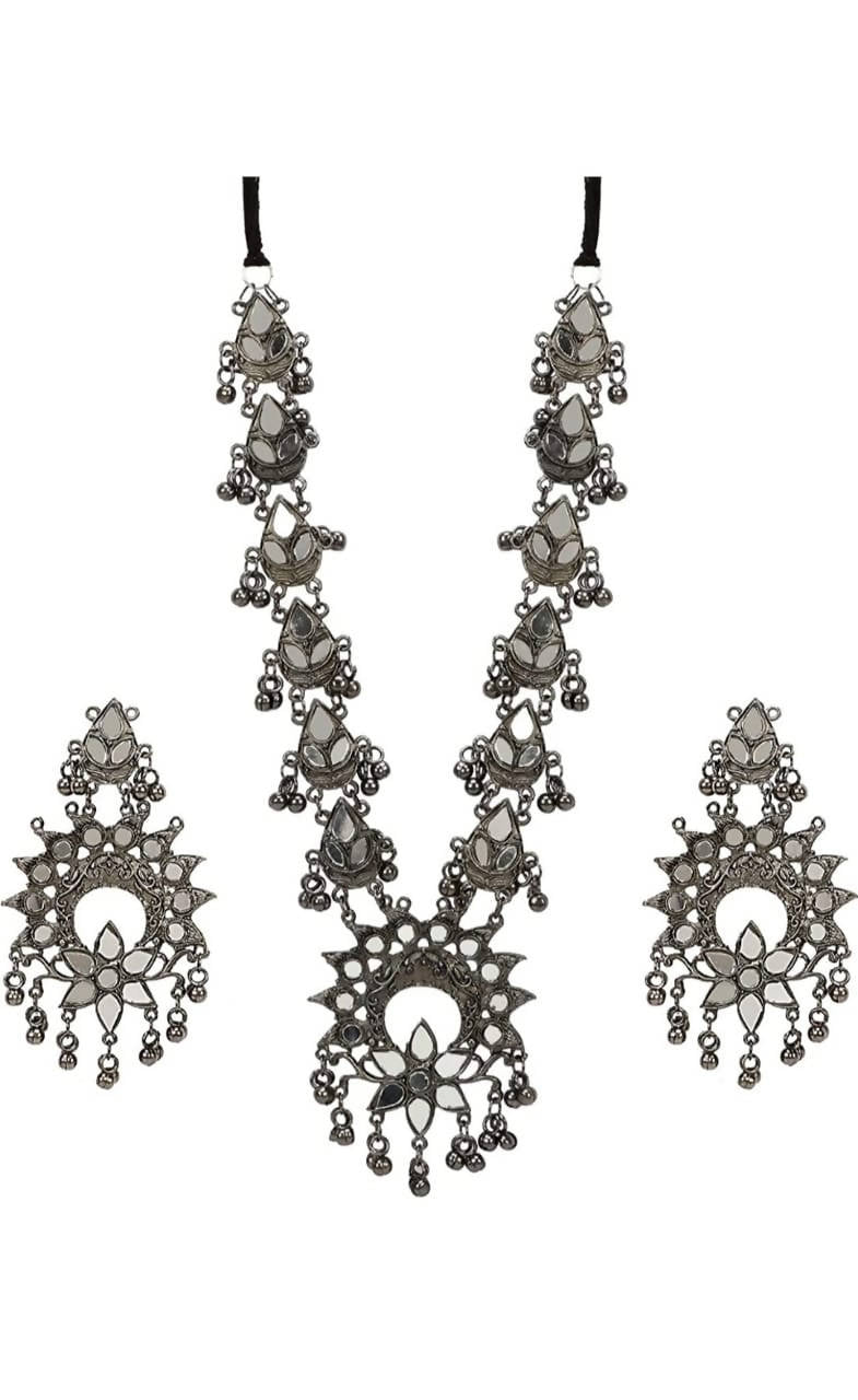 Mominos Fashion Traditional Mirror Design Necklace Set Mangalsutra - Distacart