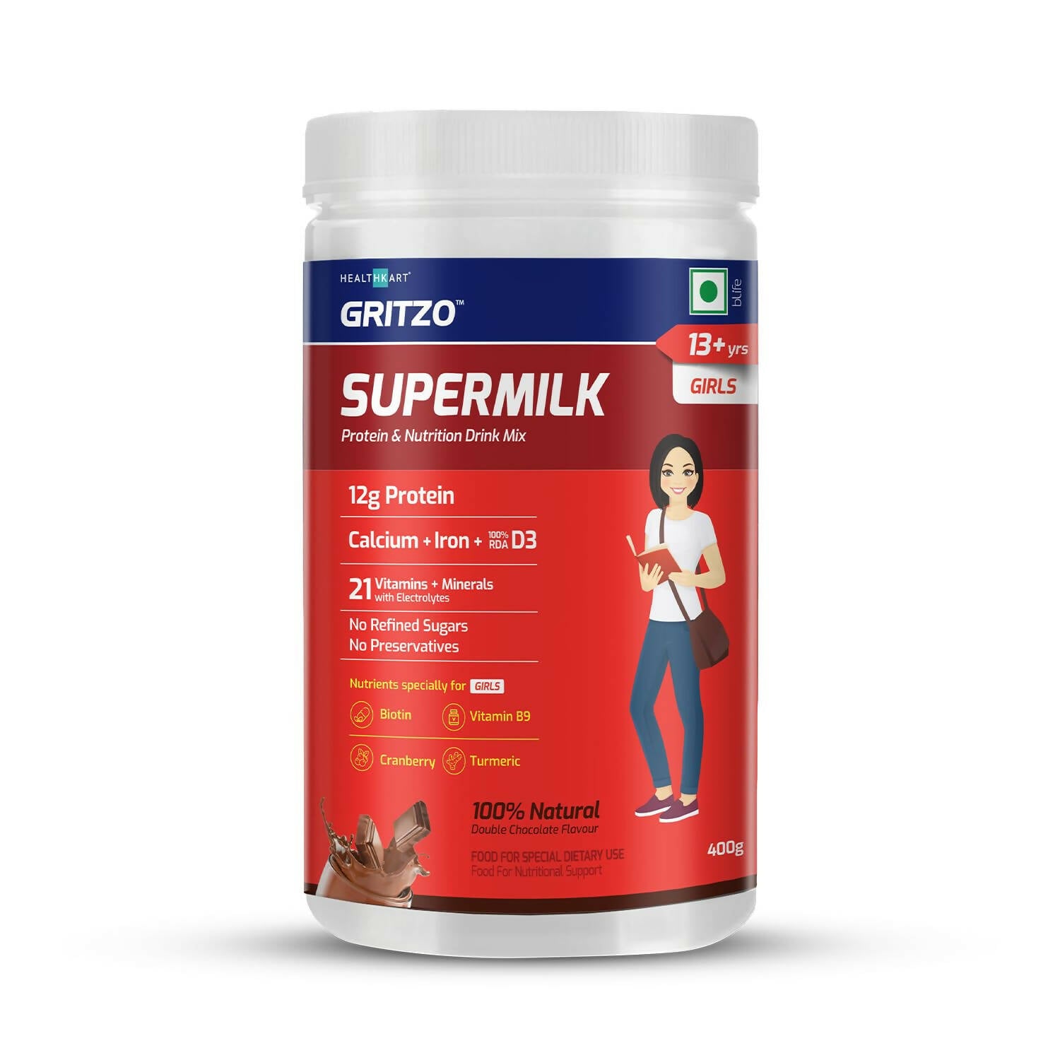 Gritzo SuperMilk 13+y Health Drink for Girls - Distacart
