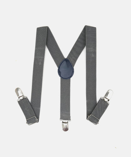 Manet Boys Solid Suspenders - Grey - Distacart