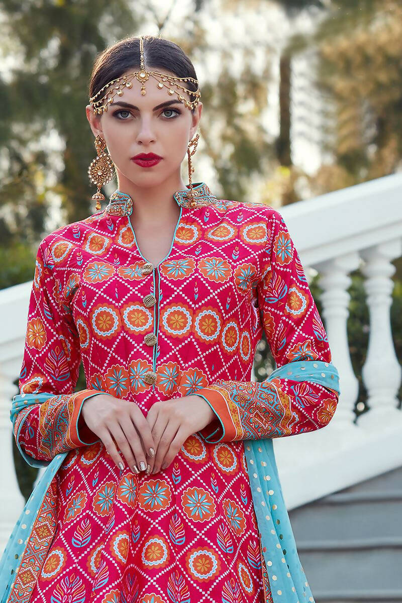 Partywear Designer Pink Heavy Soft Killer Silk Salwar Suit - Anbazaar - Distacart