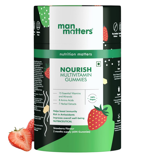 Man Matters Nourish Multivitamin Gummies - Strawberry Flavour - Distacart