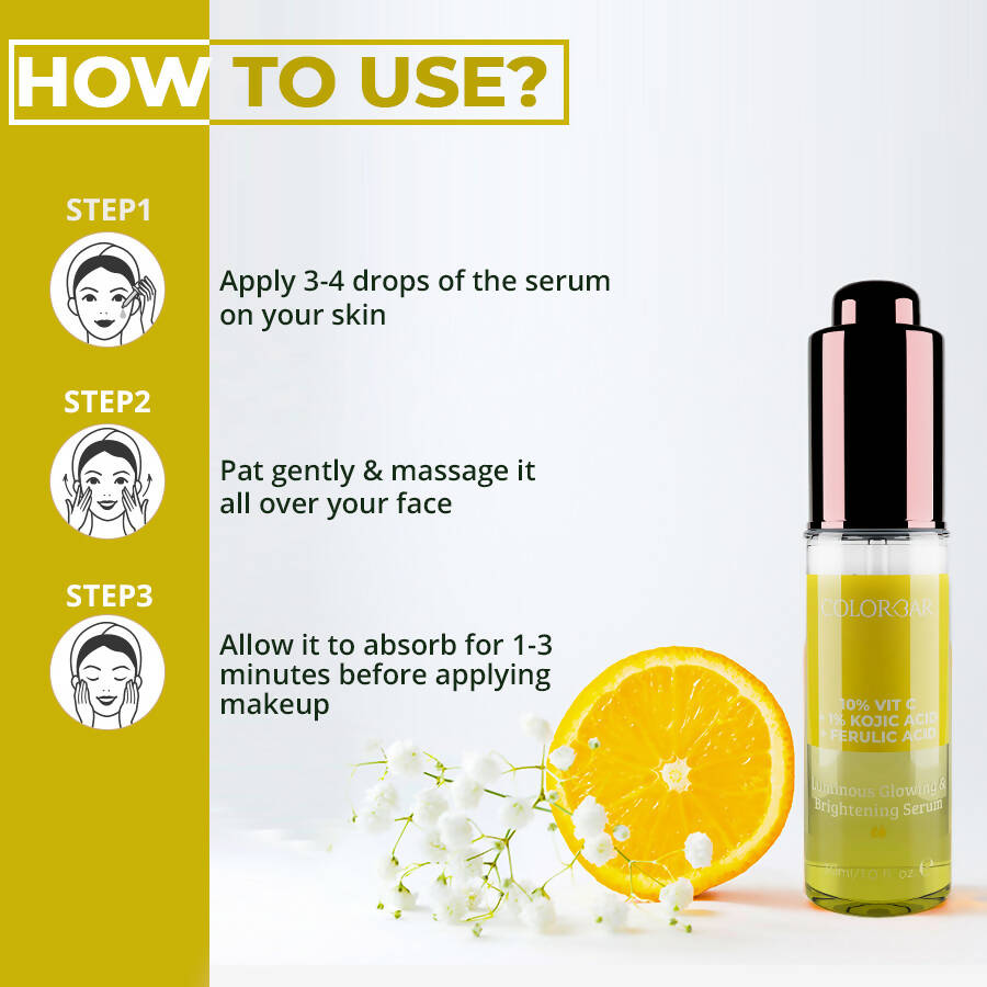 Colorbar Serum 10%Vit C + 1% Kojic Acid + Ferulic Acid - Distacart