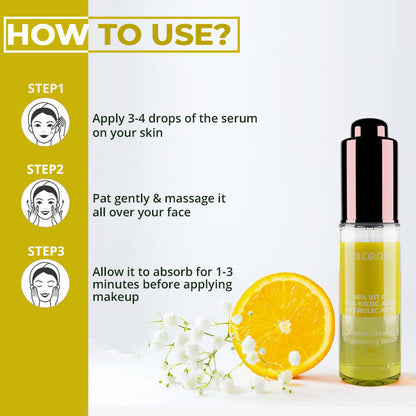 Colorbar Serum 10%Vit C + 1% Kojic Acid + Ferulic Acid - Distacart