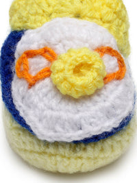 Thumbnail for Chutput Kids Woollen Hand Knitted Self Desgin Booties - Yellow - Distacart