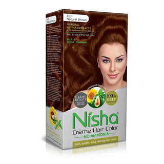 Nisha Creme Hair Color Natural Brown - Distacart