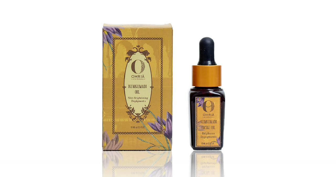 Ohria Ayurveda Kumkumadi Skin Brightening Elixir Oil - Distacart