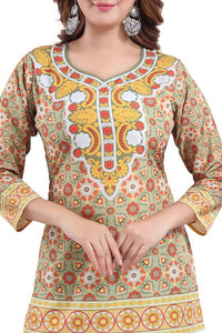 Thumbnail for Snehal Creations Eye Catching Faux Crepe Printed Tunic Top
