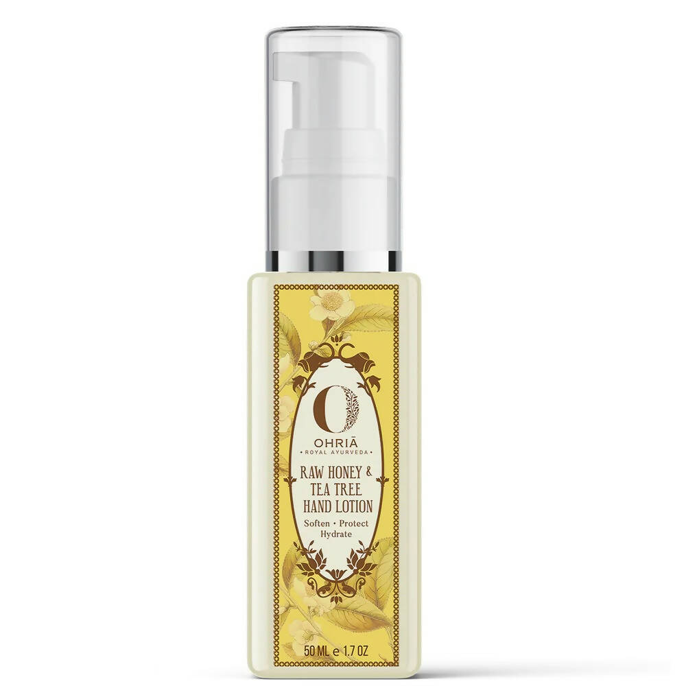 Ohria Ayurveda Raw Honey & Tea Tree Hand Lotion - Distacart