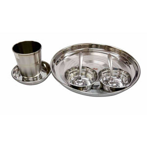 Pigeon Ultimate Lunch Thali Set With Bowls , Glasses and Spoons - 7 Pieces - Distacart