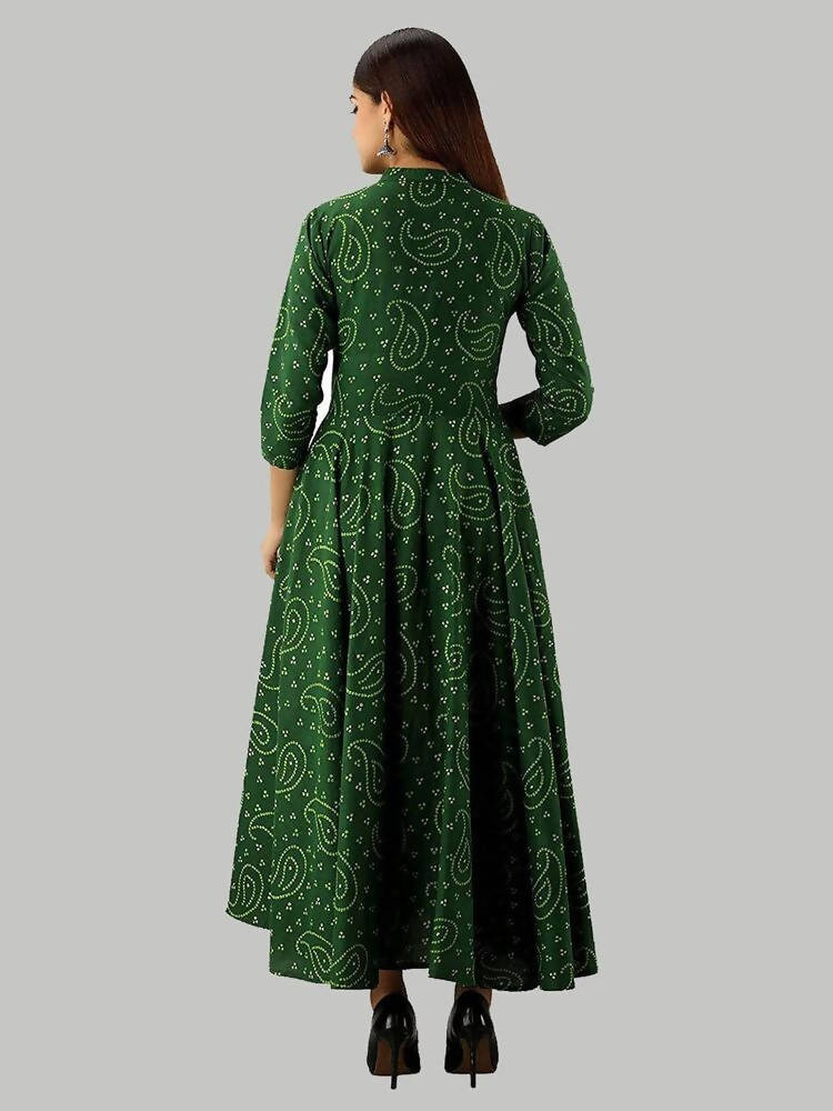 Vamika Rayon Green Party Wear Kurti