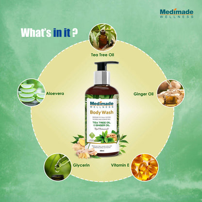 Medimade Wellness Tea Tree Oil & Ginger Oil Body Wash - Distacart