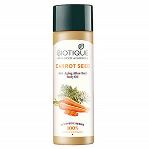 Biotique Advanced Ayurveda Bio Carrot Seed Anti-Aging After-Bath Body Oil 120Ml