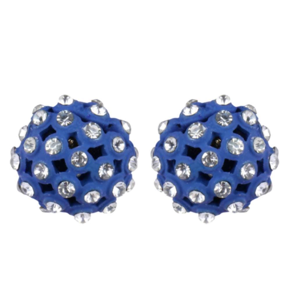 Trendoo Jewelry Gold Plated Stylish Fancy Blue Studs