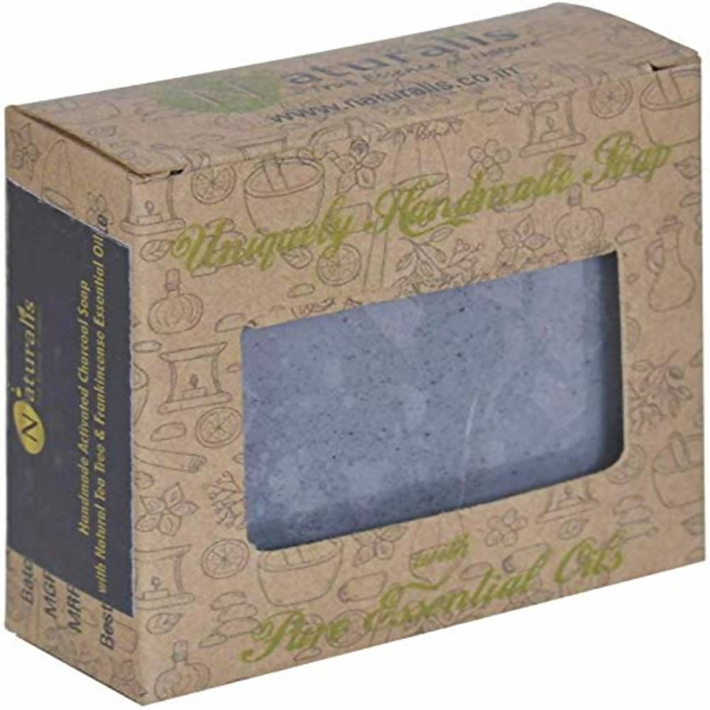 Naturalis Essence Of Nature Handmade Activated Charcoal Soap With Natural Tea Tree & Frankincense Essential Oil Soap - Distacart