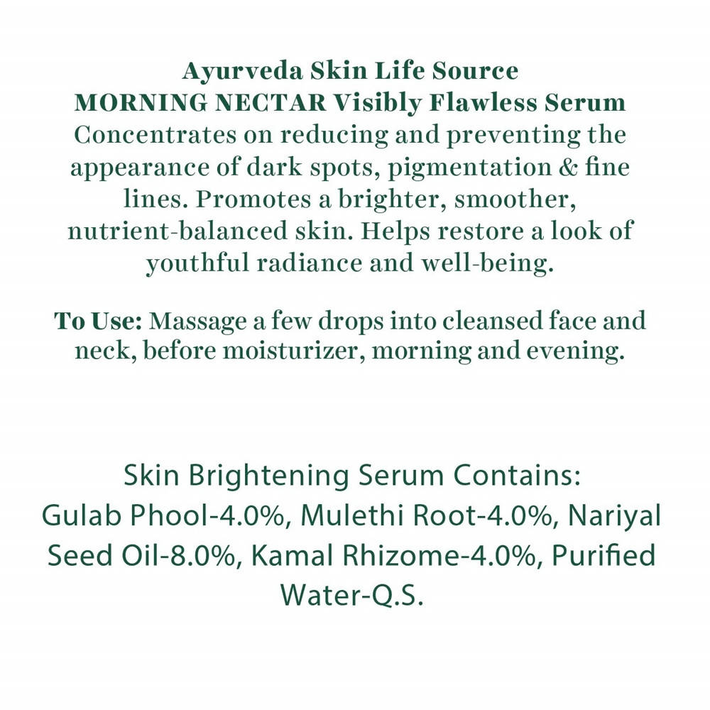 Biotique Advanced Ayurveda Bio Morning Nectar Visibly Flawless Serum - Distacart