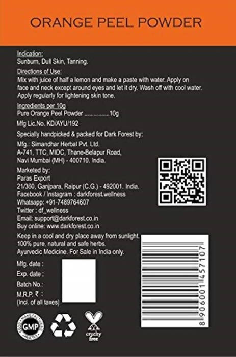Dark Forest Orange Peel Powder - Distacart