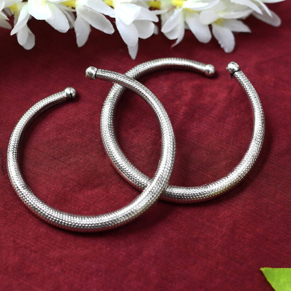 Mominos Fashion Kamal Johar Oxidised Silver Anklets