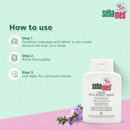 Sebamed Liquid Face And Body Wash use