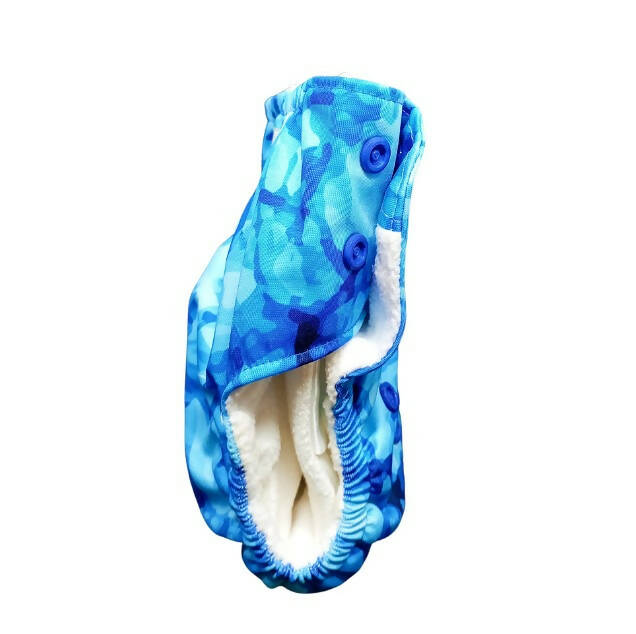 Kindermum Nano Aio Cloth Diaper With 2 Organic Cloth Inserts- Aqua For Kids - Distacart