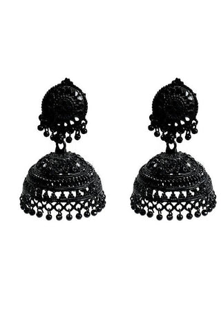 Tehzeeb Creations Black Colour Earrings Jhumki Style