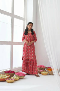 Thumbnail for Designer Stylish Red Muslin Stitched Suit With Dupatta - Anbazaar - Distacart