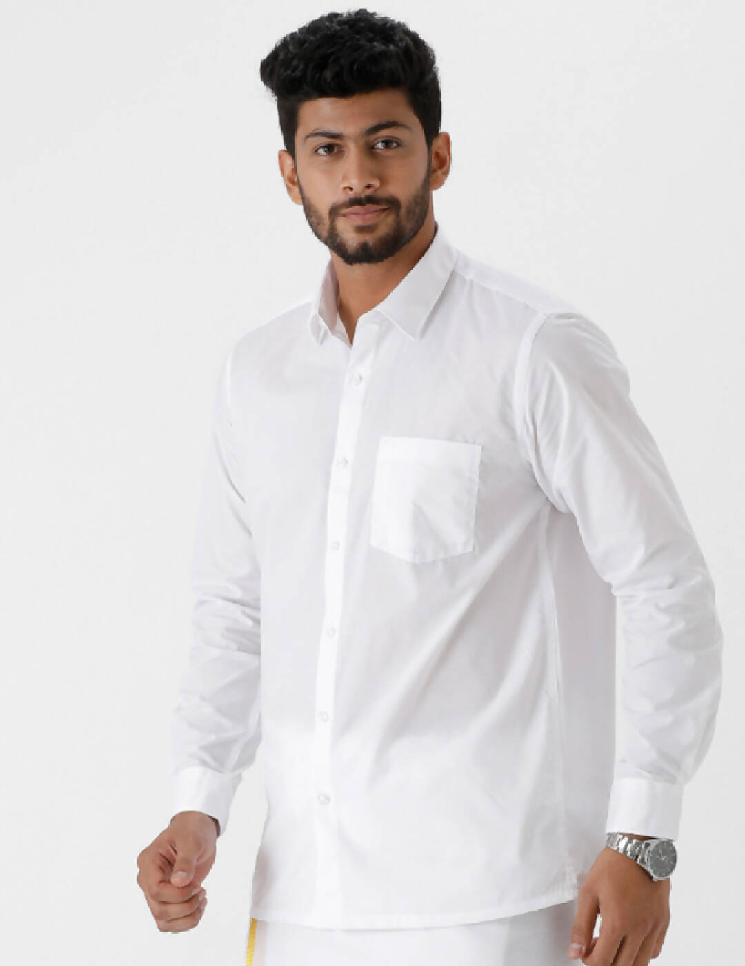 Ramraj Cotton Mens Luxury Cotton Full Sleeve White Shirt - Distacart