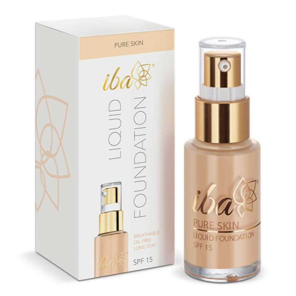 Iba Pure Skin Liquid Foundation SPF 15 - Natural Beige - Distacart