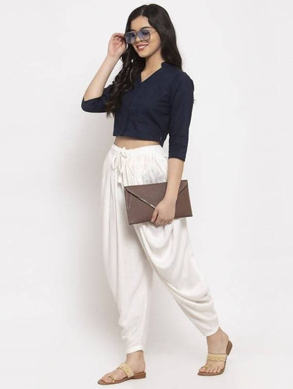 Women’s White Dhoti Pant CH07D